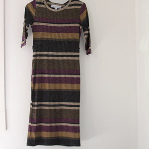 Striped Dress Pencil Long Winter Spring Summer